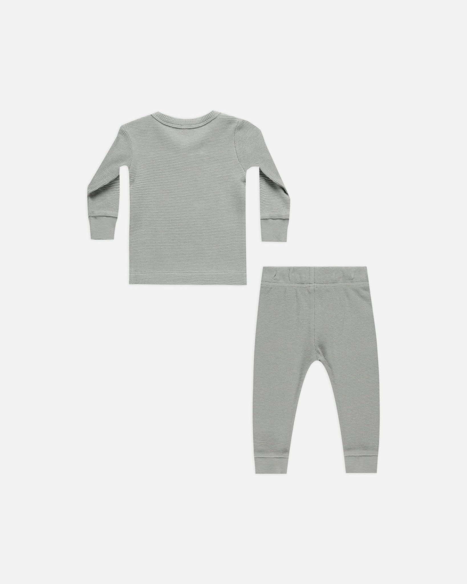 Waffle Top + Pant Set || Dusty Blue - Rylee + Cru Canada