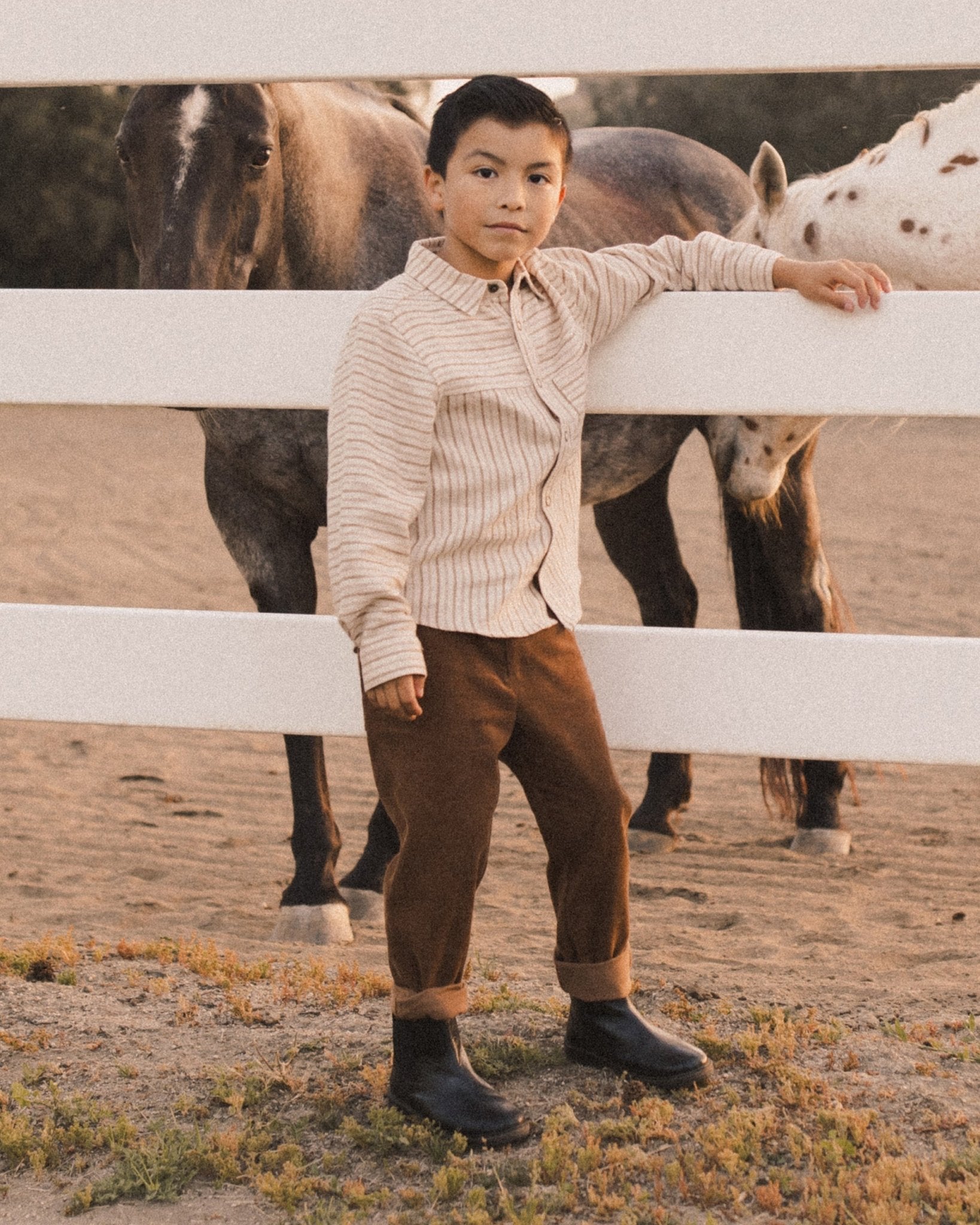 Walker Shirt || Saddle Pinstripe - Rylee + Cru Canada