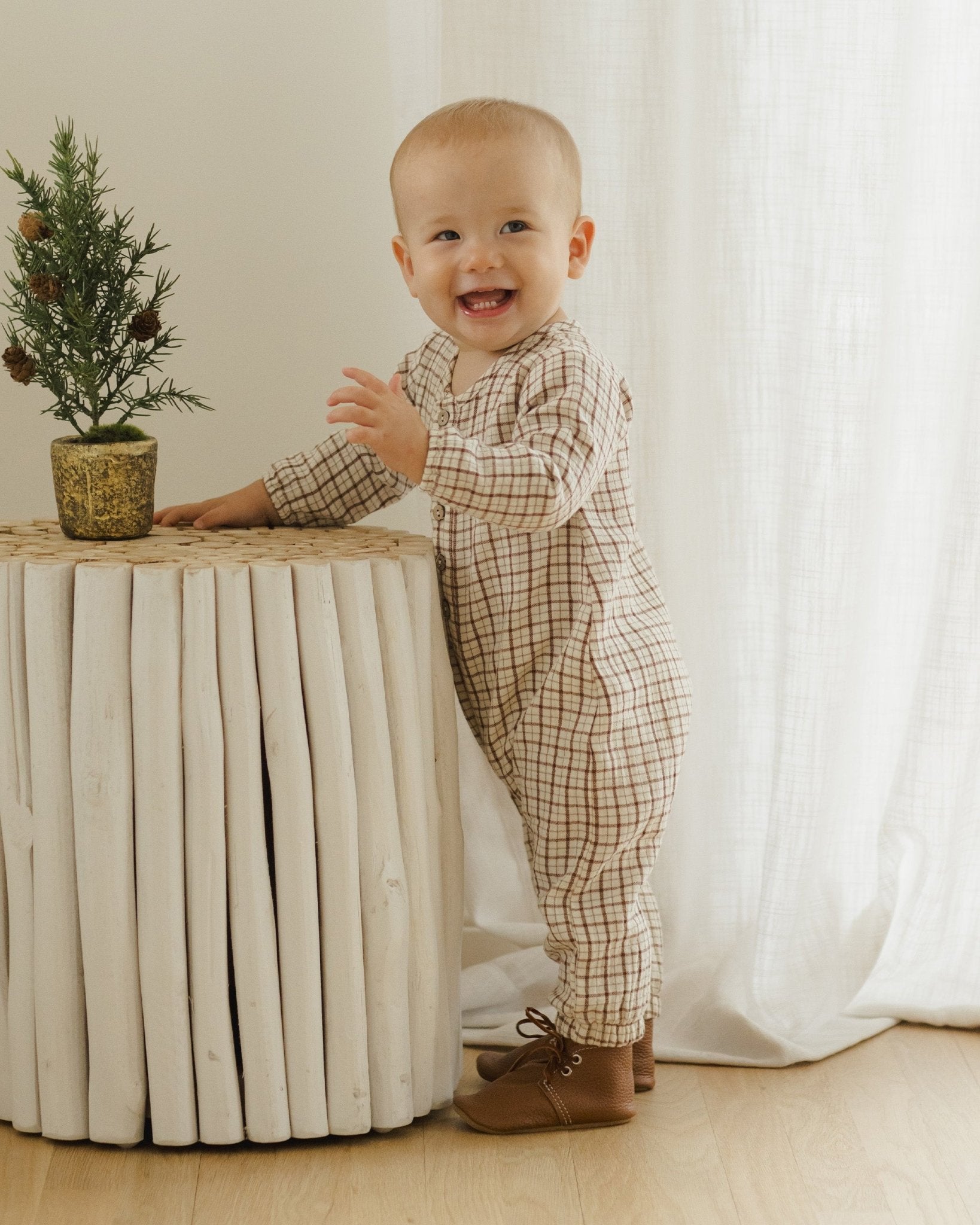 Woven Jumpsuit || Holiday Check - Rylee + Cru Canada