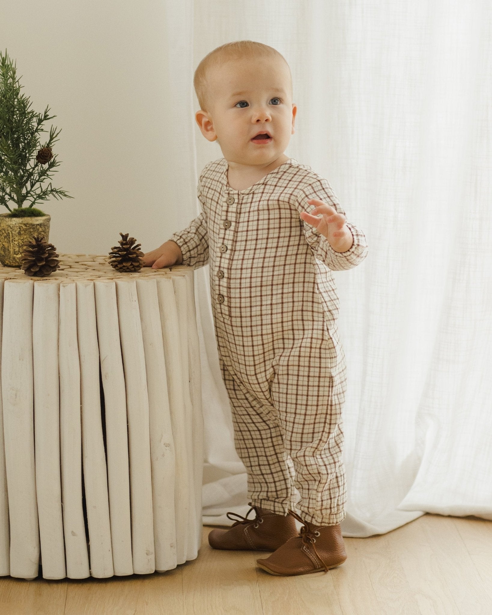 Woven Jumpsuit || Holiday Check - Rylee + Cru Canada