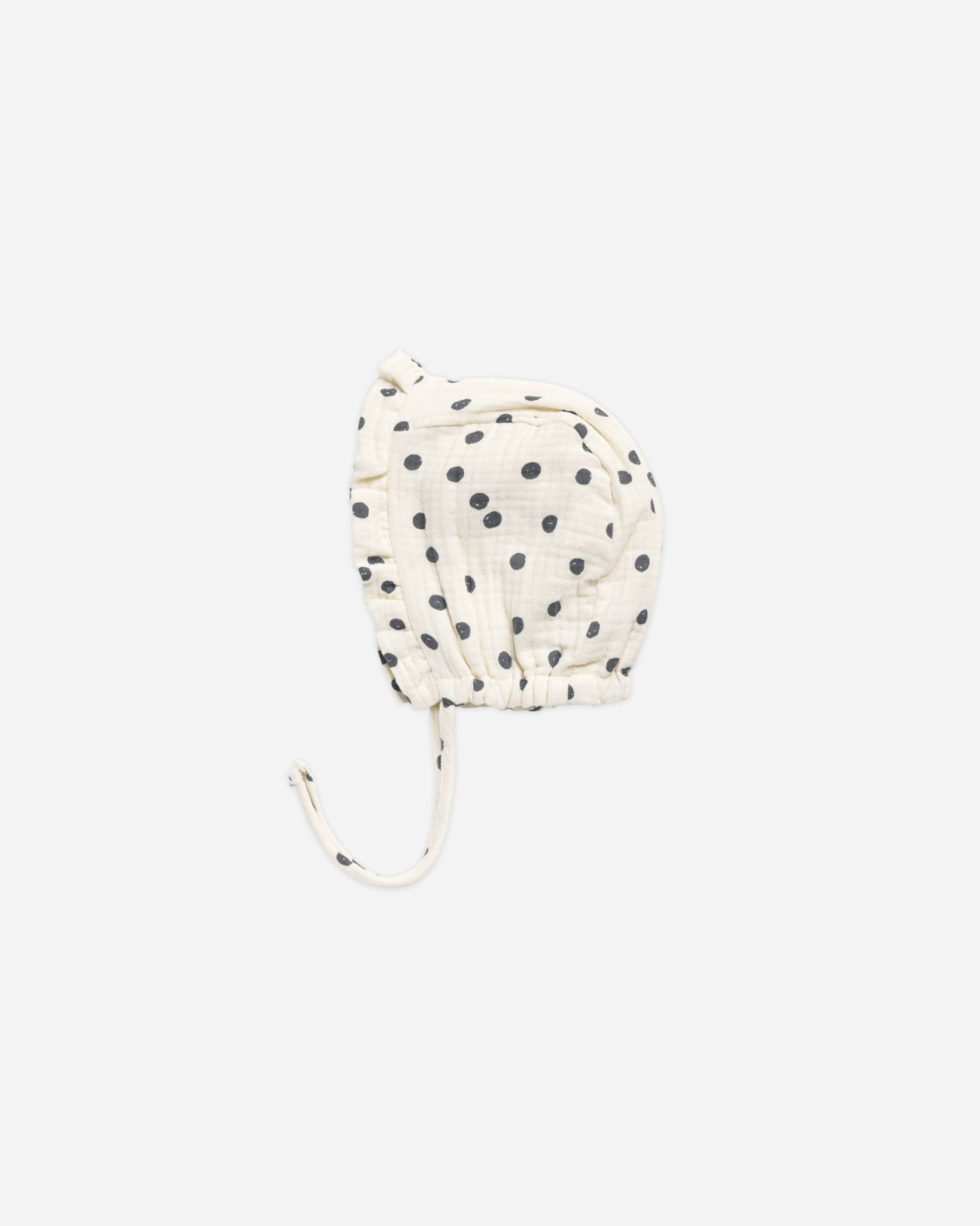 Woven Ruffle Bonnet || Navy Dot - Rylee + Cru Canada