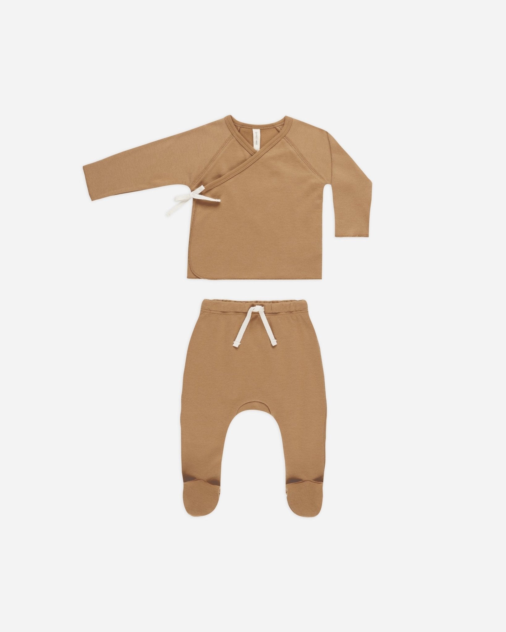 Wrap Top + Footed Pant Set || Golden - Rylee + Cru Canada