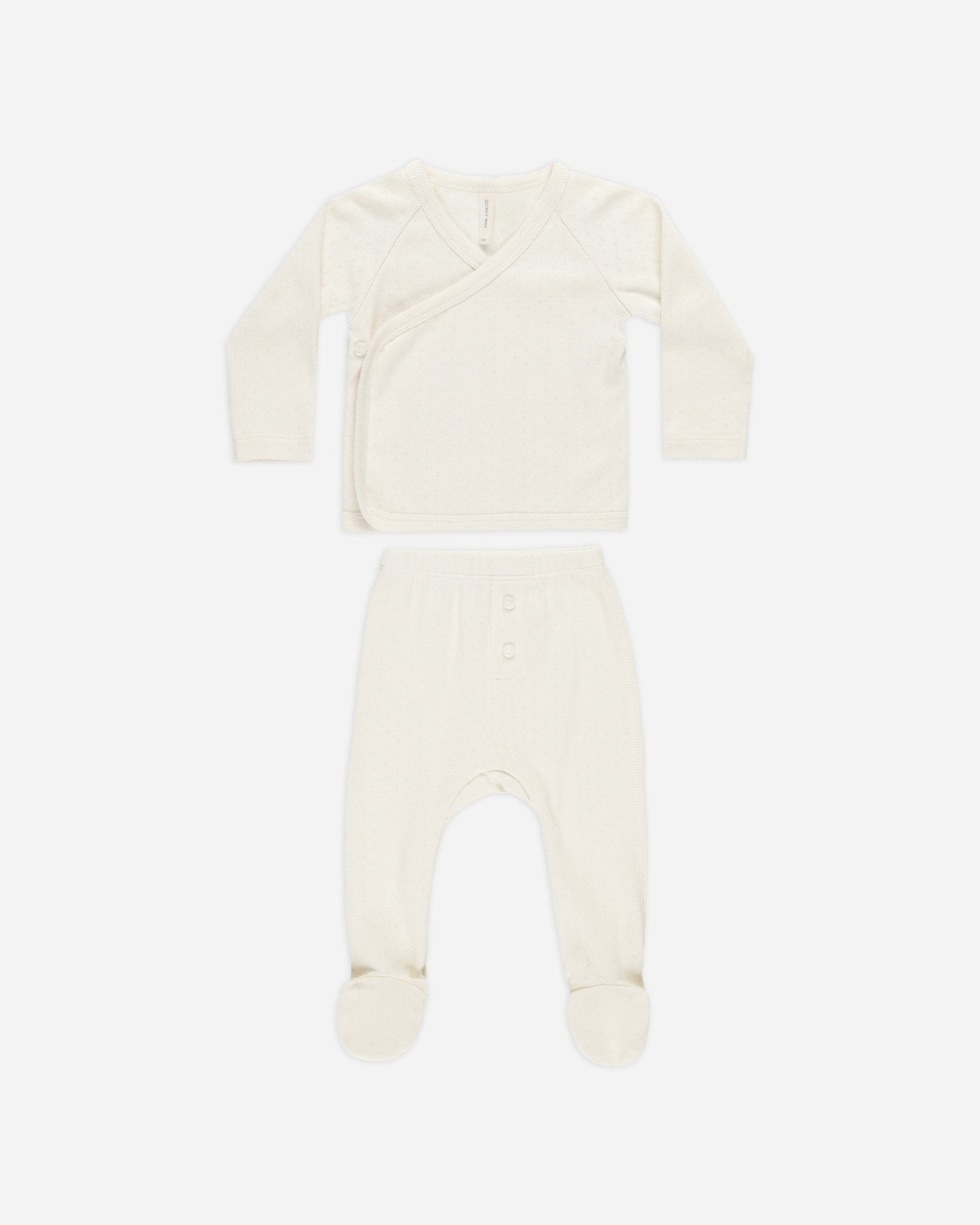 Wrap Top + Footed Pant Set || Ivory* - Rylee + Cru Canada