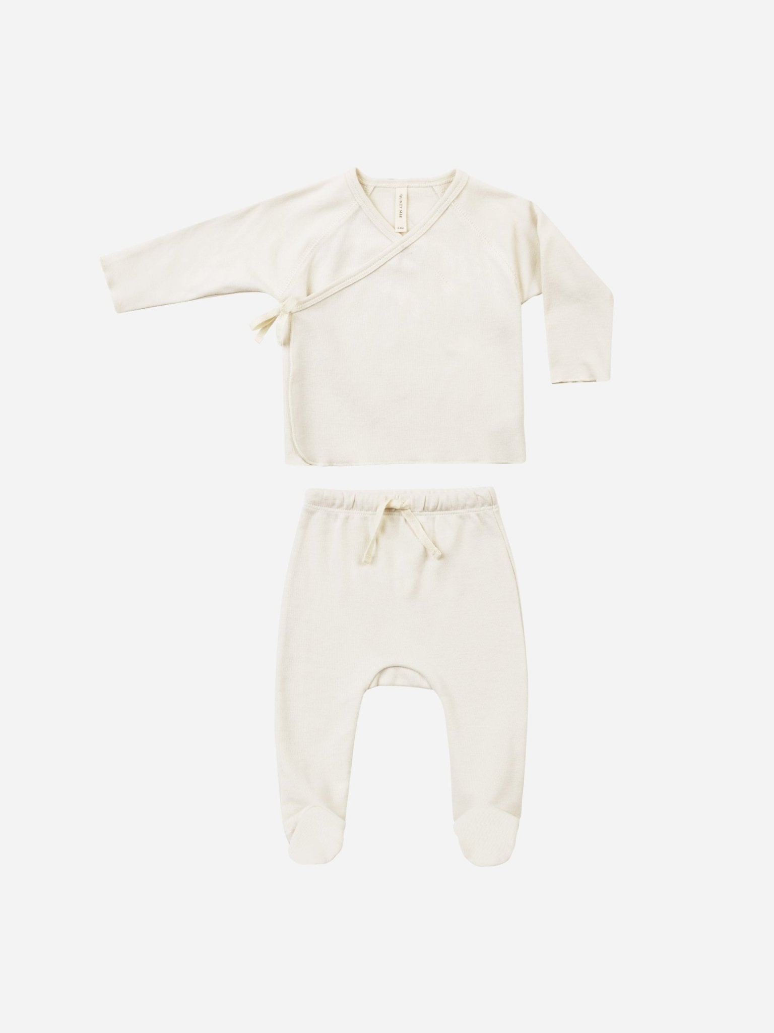 Wrap Top + Footed Pant Set || Ivory - Rylee + Cru Canada