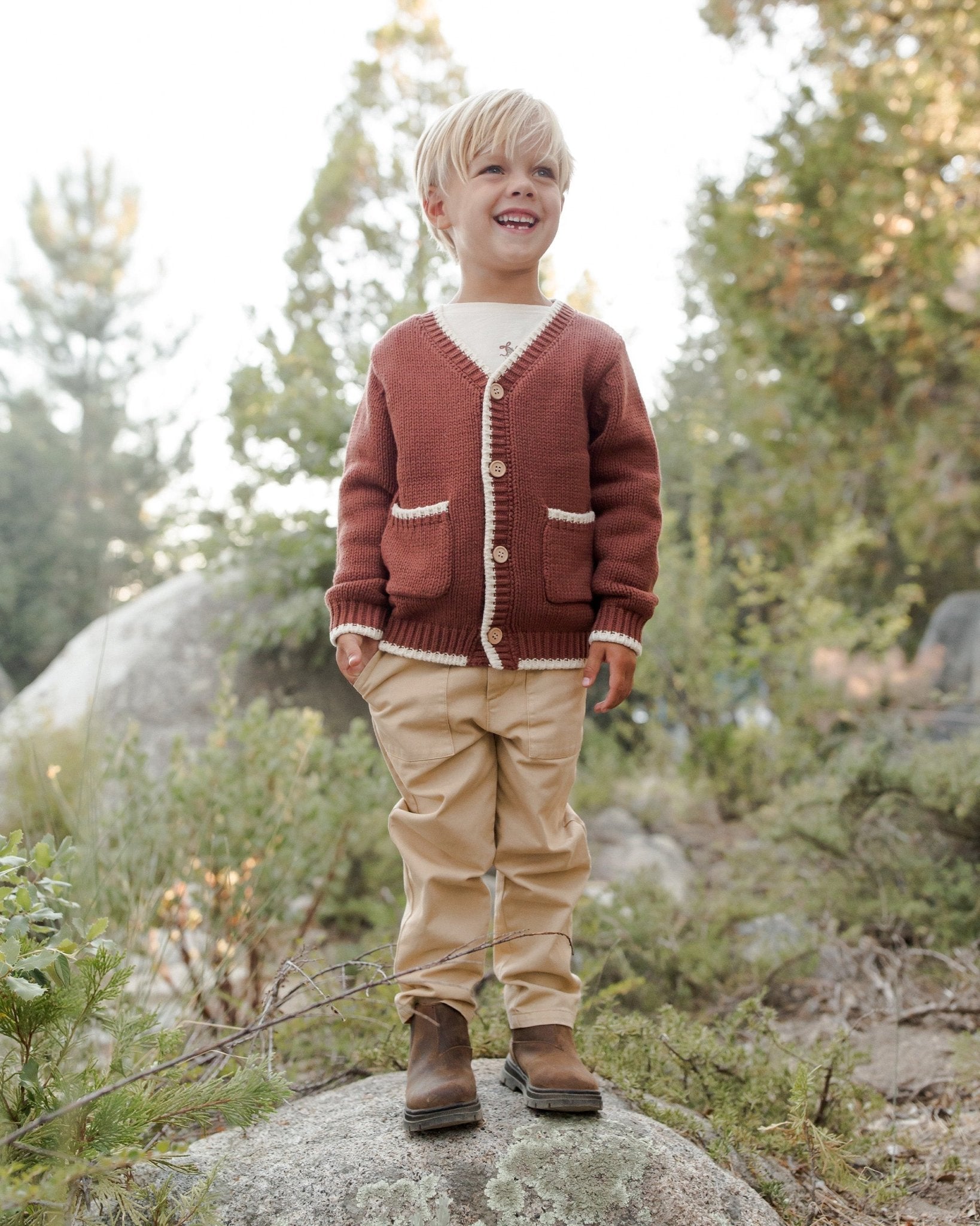 Wynn Cardigan || Brick - Rylee + Cru Canada