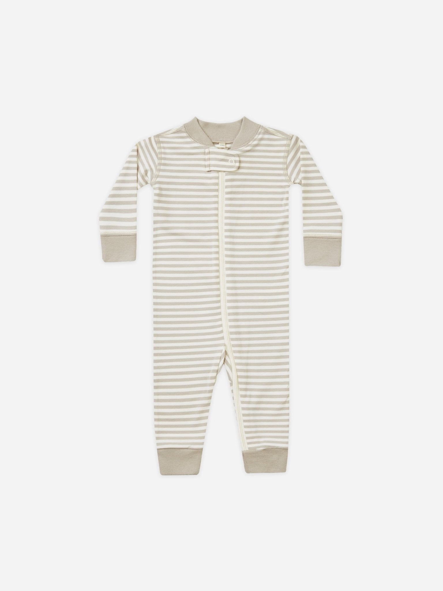 Zip Long Sleeve Sleeper || Ash Stripe - Rylee + Cru Canada