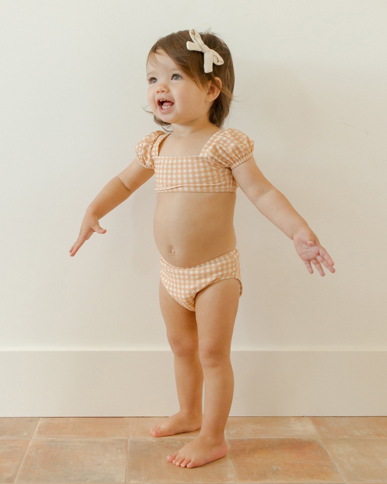 Zippy Two - Piece || Melon Gingham - Rylee + Cru Canada