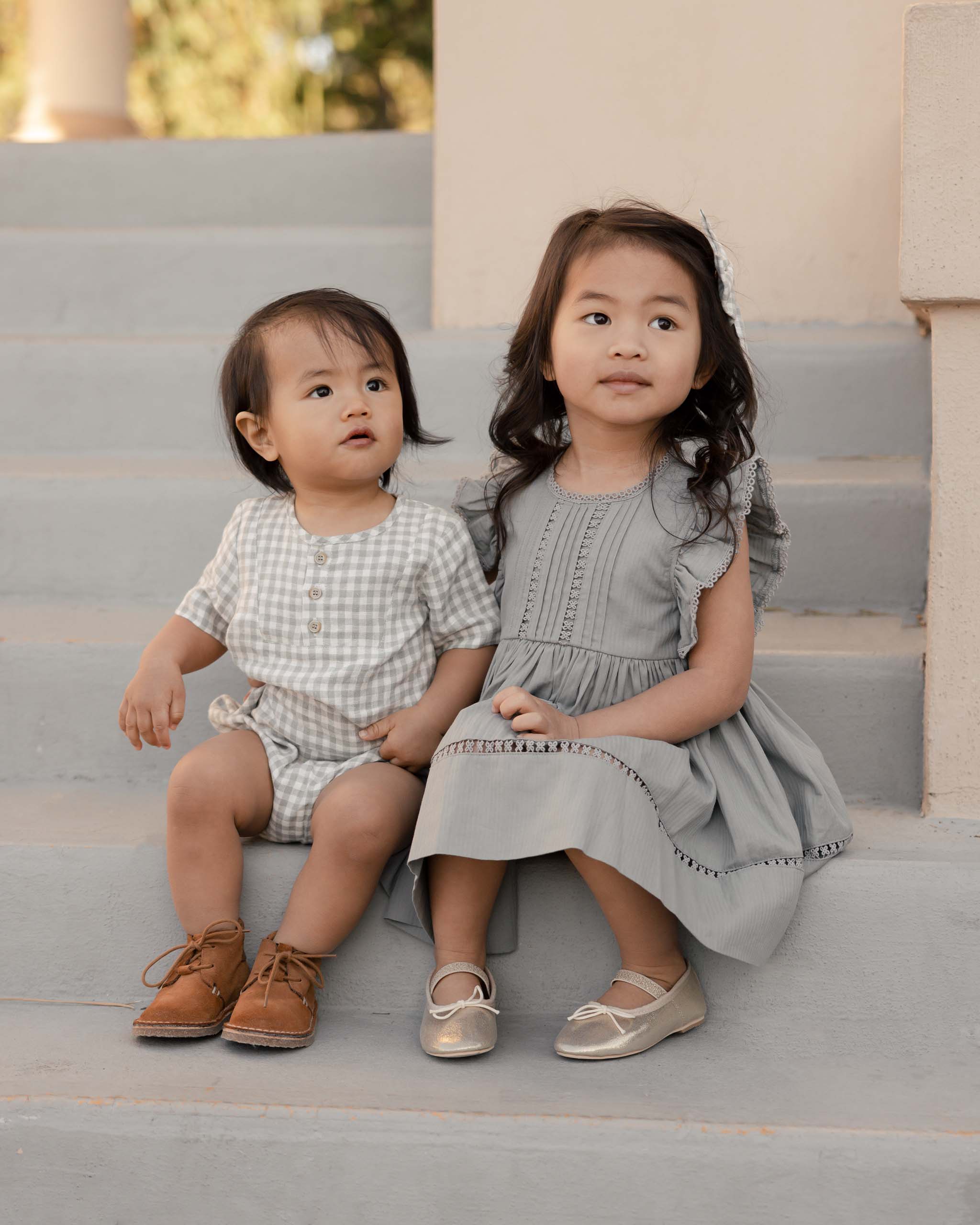 isla dress | chambray - Rylee + Cru | Kids Clothes | Trendy Baby Clothes | Modern Infant Outfits |