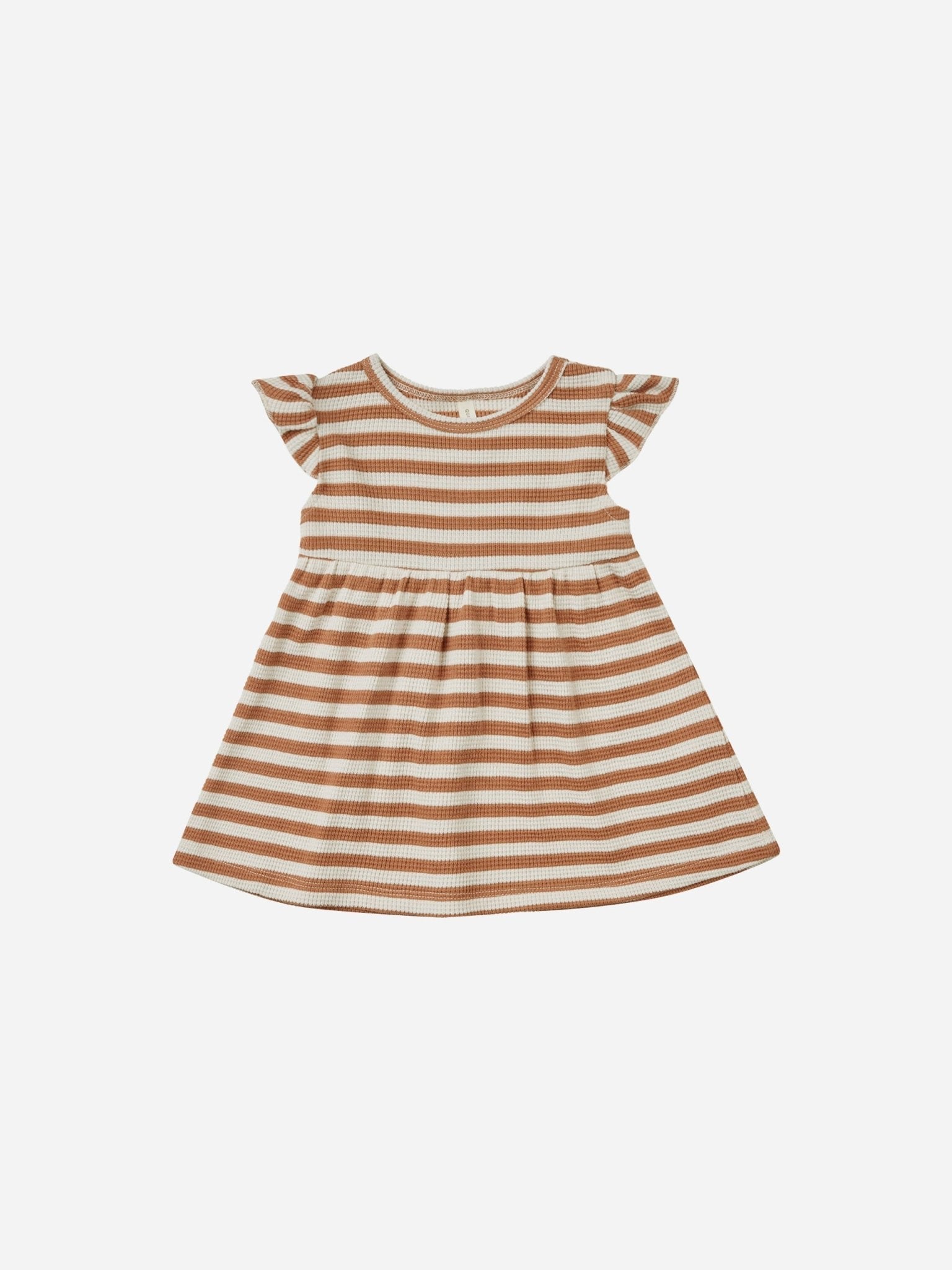 Flutter Sleeve Dress || Clay Stripe - Rylee + Cru Canada