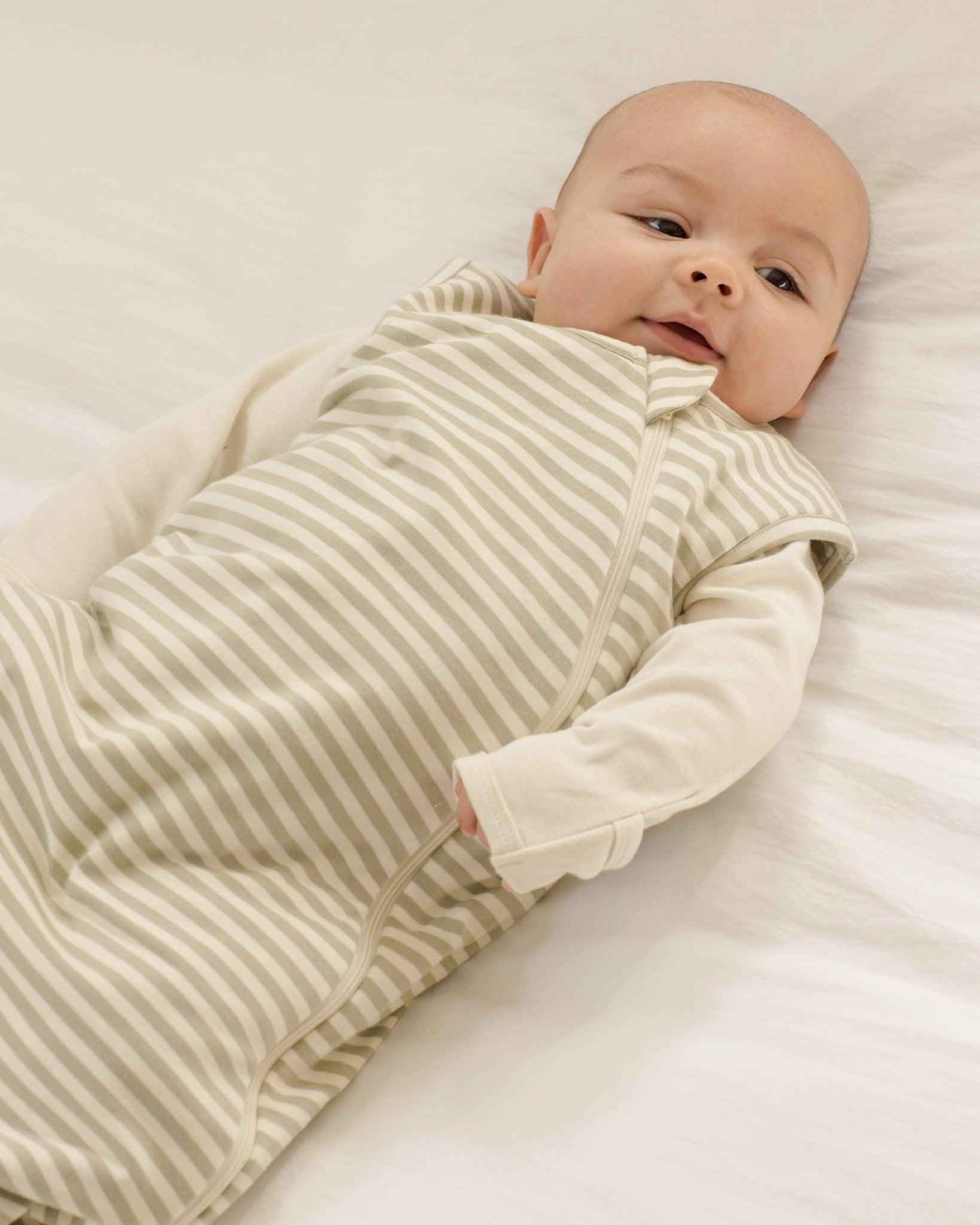 Jersey Sleep Bag || Sage Stripe - Rylee + Cru Canada