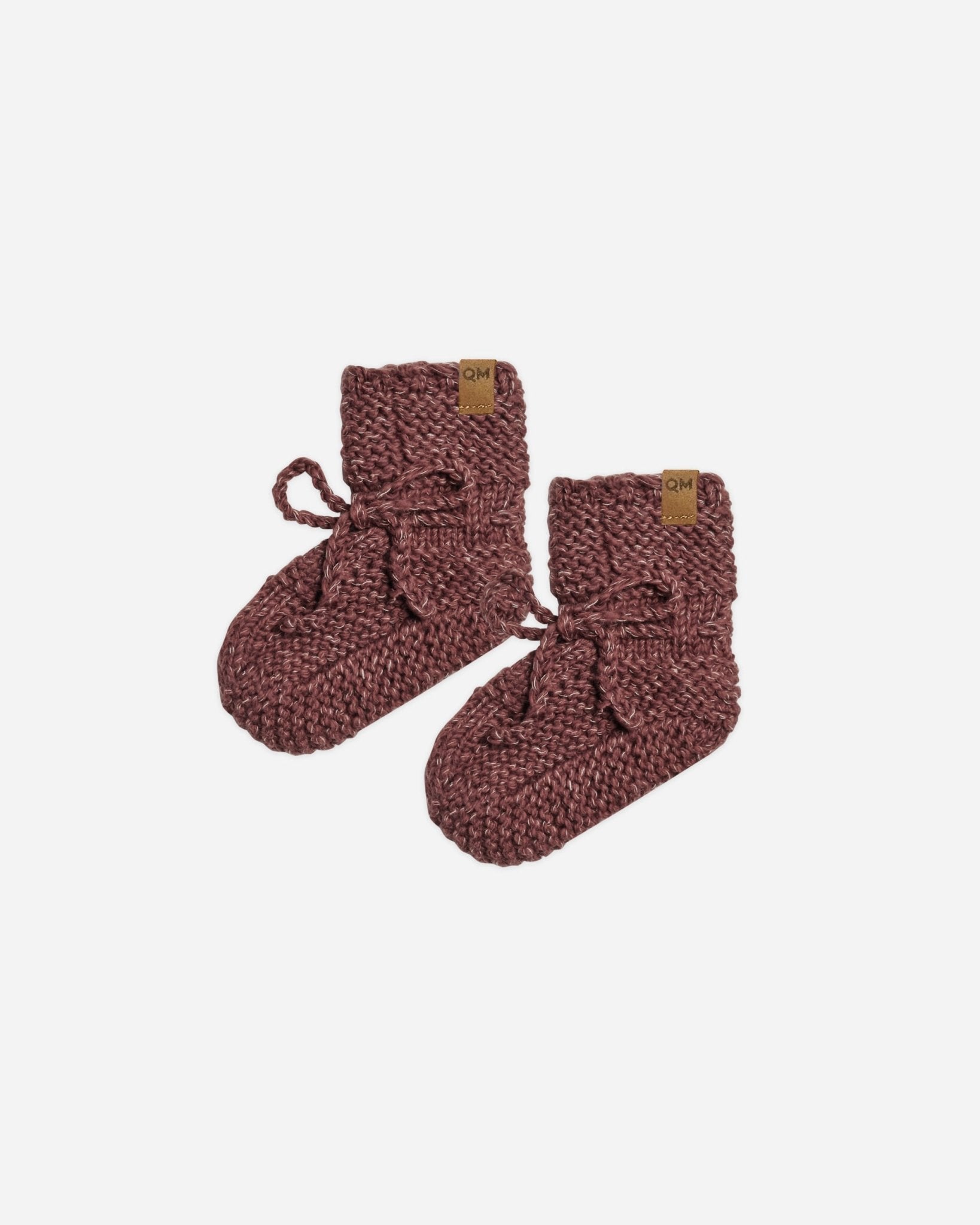 Knit Booties || Plum Heathered - Rylee + Cru Canada