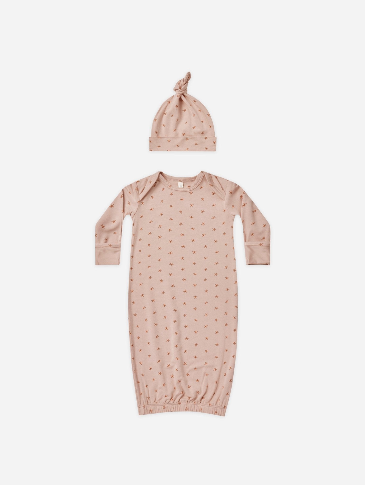 Knotted Baby Gown + Hat Set || Twinkle - Rylee + Cru Canada