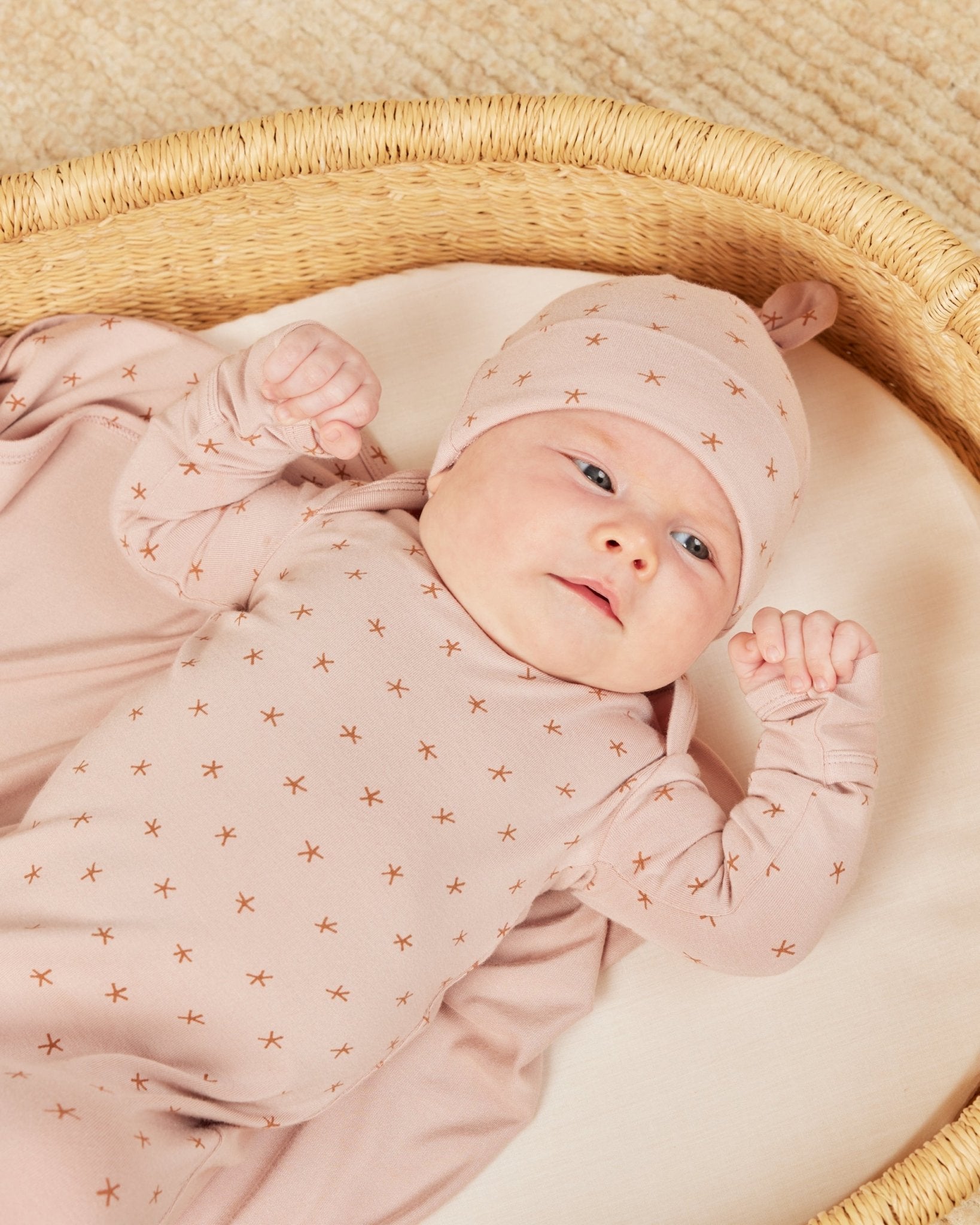 Knotted Baby Gown + Hat Set || Twinkle - Rylee + Cru Canada