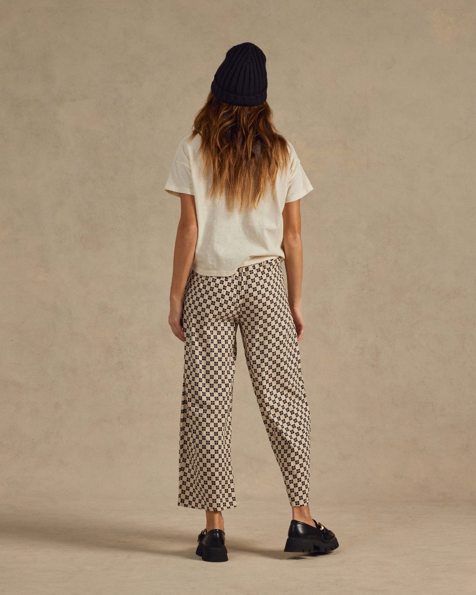 Trouser Pant | Flower Check - Rylee + Cru Canada