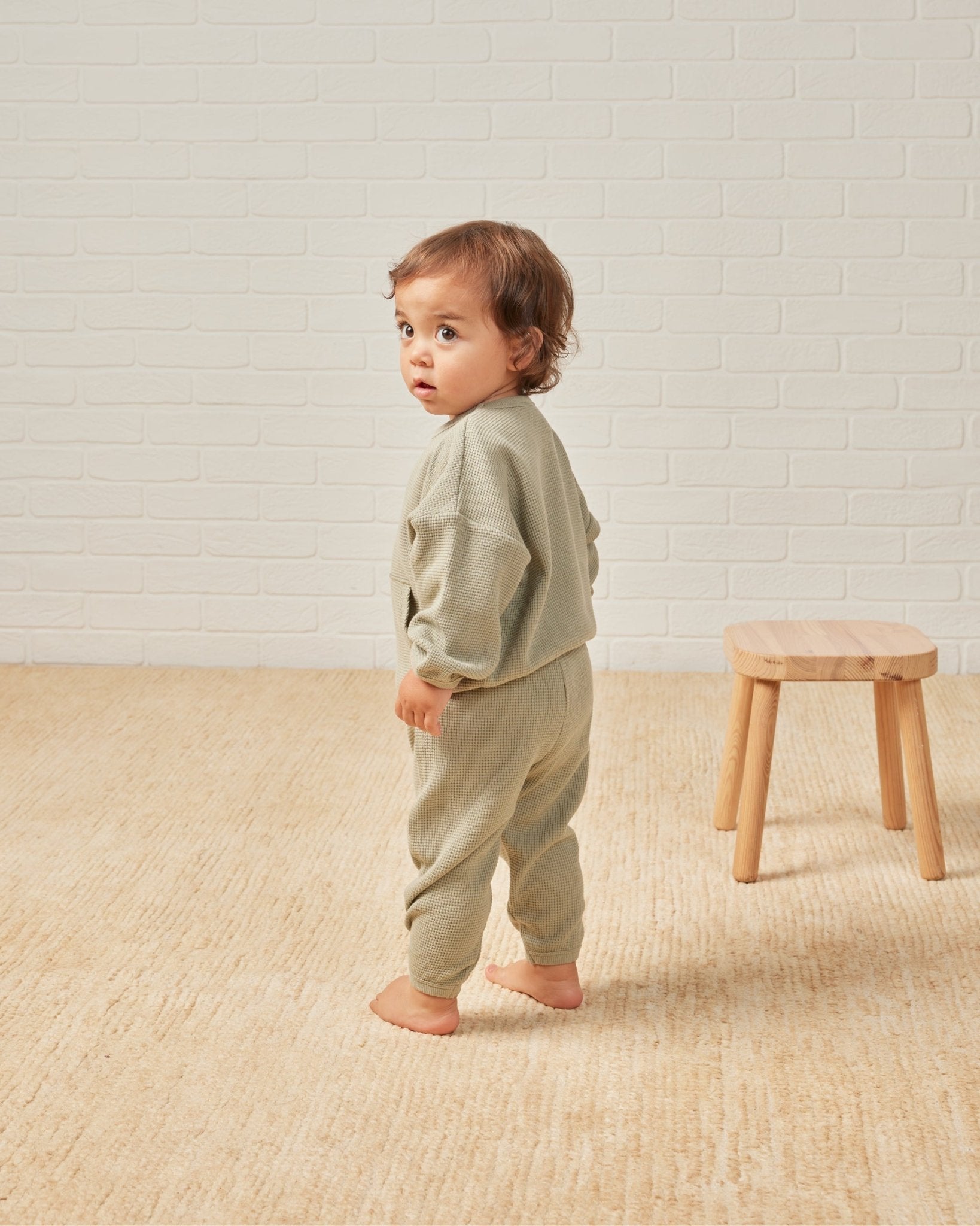 Waffle Slouch Set || Sage - Rylee + Cru Canada