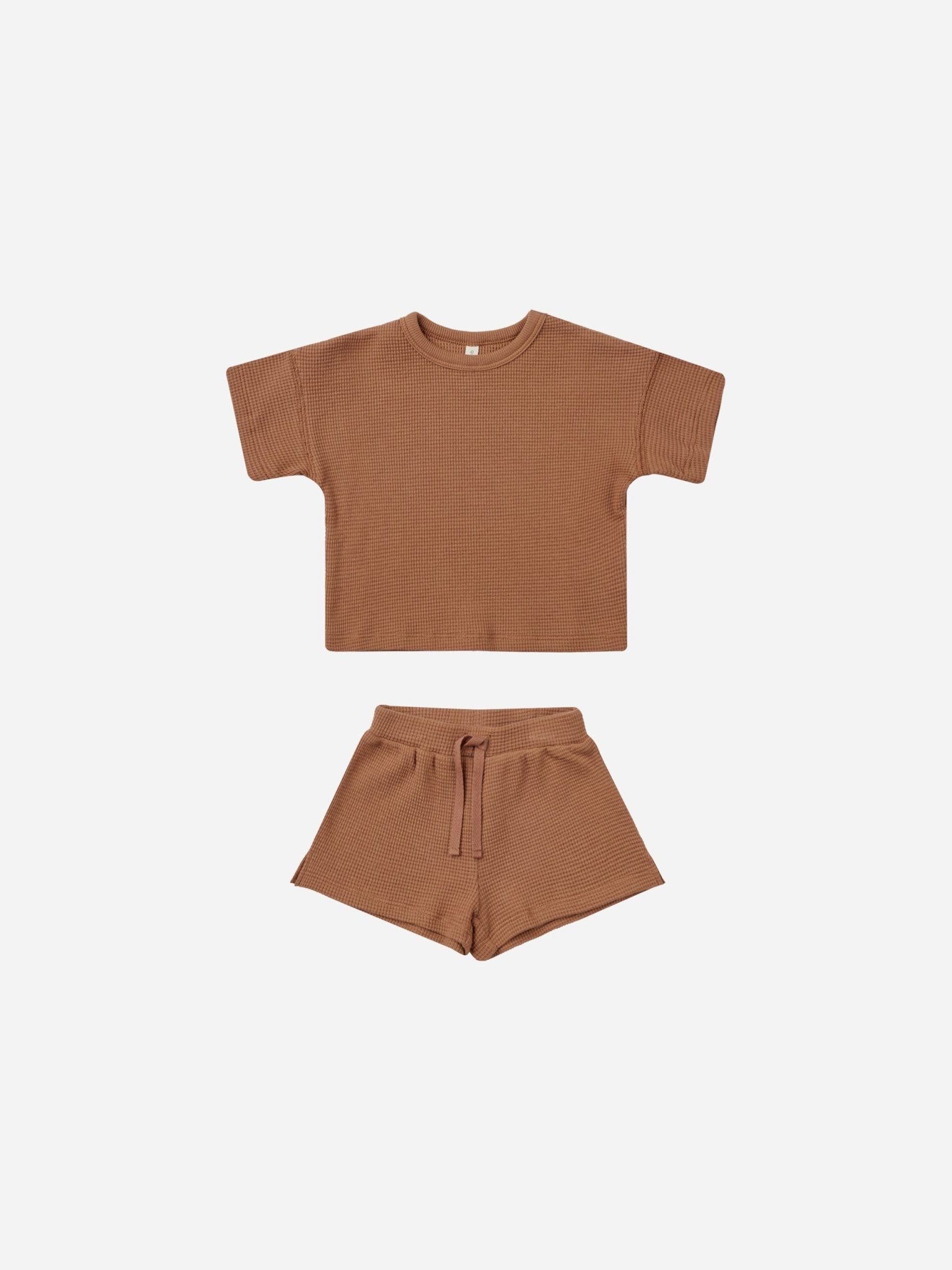 Waffle Tee + Short Set || Clay - Rylee + Cru Canada